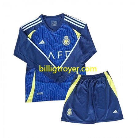 Billige Fotballdrakter Al Nassr Barn Bortedraktsett 2024/25 Langermet